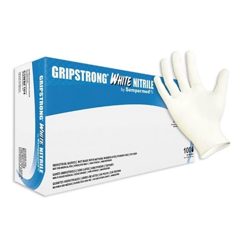 4 MIL POWDER FREE WHITE NITRILE 100/BX - Tagged Gloves